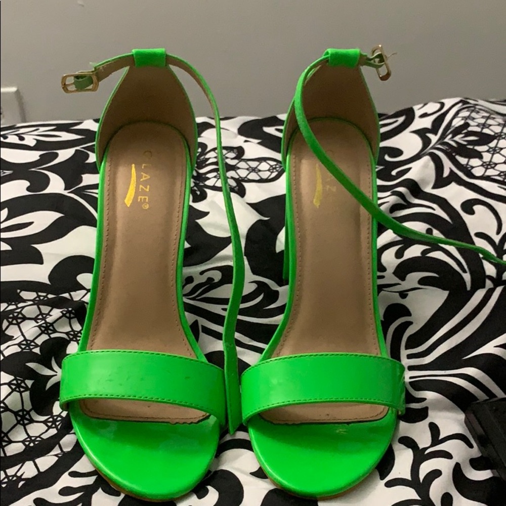 Green high heels